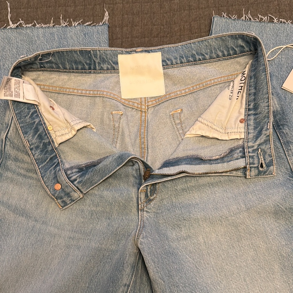 nwt mother rambler zip ankle fray jeans - Picture 4 of 12